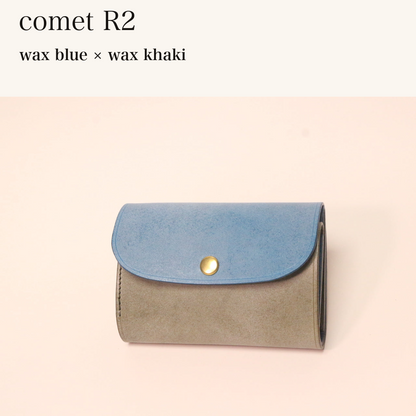 BICOLOR-MINCHO-EN-2026-07-30|7220004880539|46753753464987|comet R2|wax blue|wax khaki 本革財布・革小物 しぜんのしるし