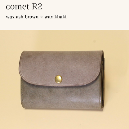 BICOLOR-MINCHO-EN-2026-07-30|7220004880539|46753753989275|comet R2|wax ash brown|wax khaki 本革財布・革小物 しぜんのしるし