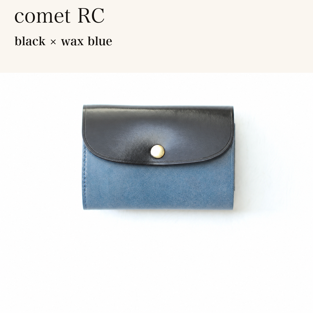 MINCHO-EN-2026-07-30|7214802993307|46753754415259|comet RC|black|wax blue 本革財布・革小物 しぜんのしるし