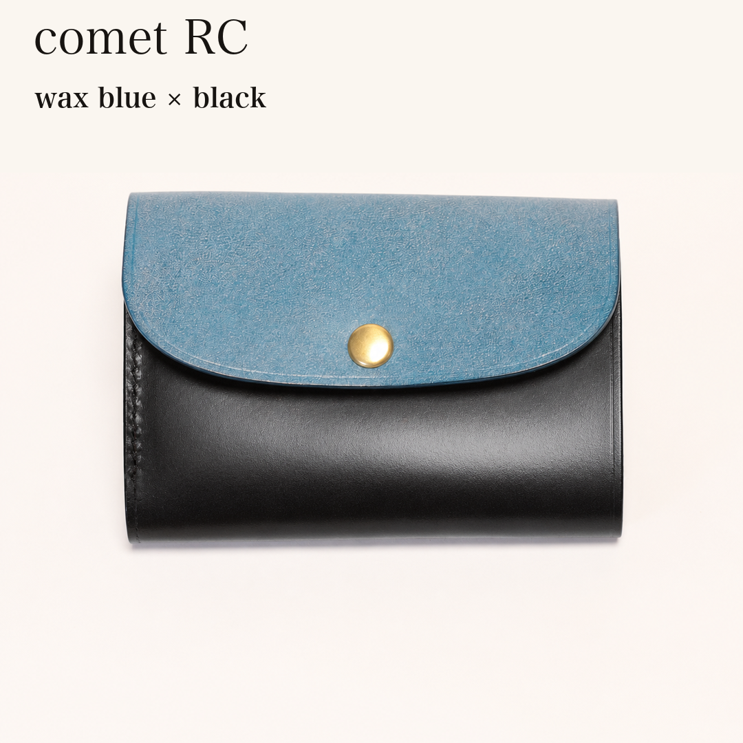 MINCHO-EN-2026-07-30|7214802993307|46753755332763|comet RC|wax blue|black 本革財布・革小物 しぜんのしるし