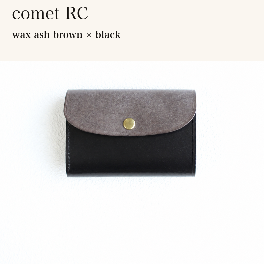 MINCHO-EN-2026-07-30|7214802993307|46753755857051|comet RC|wax ash brown|black 本革財布・革小物 しぜんのしるし