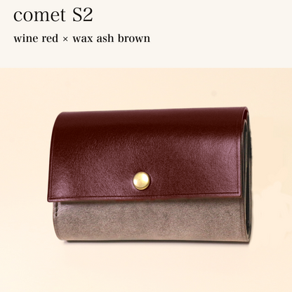 MINCHO-EN-2026-07-30|7828211073179|46753756872859|comet S2|wine red|wax ash brown 本革財布・革小物 しぜんのしるし