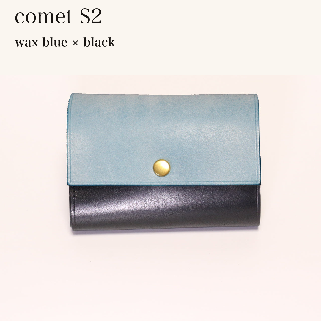 MINCHO-EN-2026-07-30|7828211073179|46753757462683|comet S2|wax blue|black 本革財布・革小物 しぜんのしるし