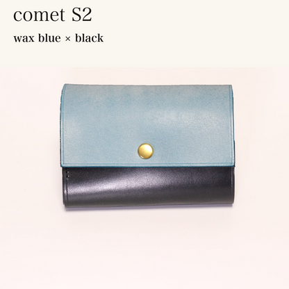 MINCHO-EN-2026-07-30|7828211073179|46753757462683|comet S2|wax blue|black 本革財布・革小物 しぜんのしるし