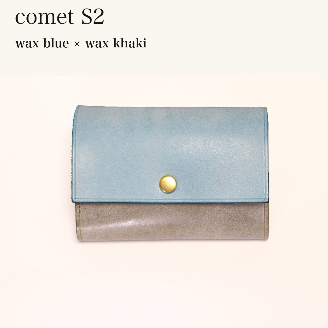 MINCHO-EN-2026-07-30|7828211073179|46753757692059|comet S2|wax blue|wax khaki 本革財布・革小物 しぜんのしるし