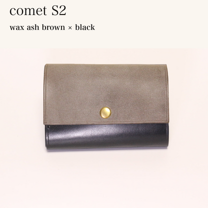 MINCHO-EN-2026-07-30|7828211073179|46753757986971|comet S2|wax ash brown|black 本革財布・革小物 しぜんのしるし