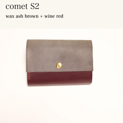 MINCHO-EN-2026-07-30|7828211073179|46753758019739|comet S2|wax ash brown|wine red 本革財布・革小物 しぜんのしるし
