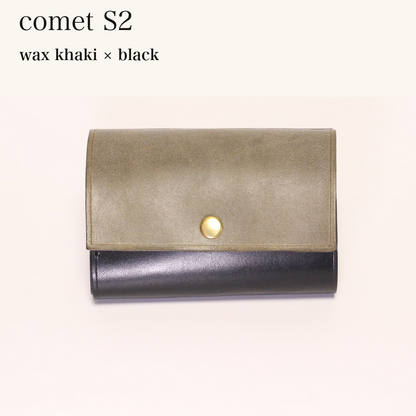 MINCHO-EN-2026-07-30|7828211073179|46753758249115|comet S2|wax khaki|black 本革財布・革小物 しぜんのしるし