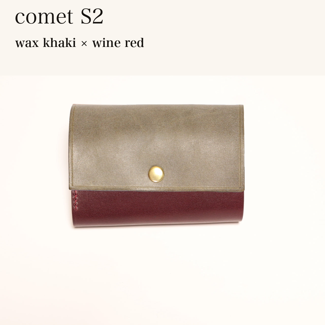 MINCHO-EN-2026-07-30|7828211073179|46753758281883|comet S2|wax khaki|wine red 本革財布・革小物 しぜんのしるし