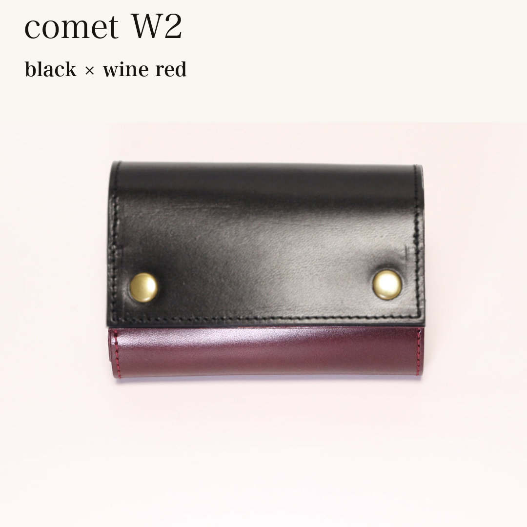 MINCHO-EN-2026-07-30|7826826592411|46753758609563|comet W2|black|wine red 本革財布・革小物 しぜんのしるし