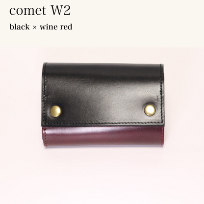 MINCHO-EN-2026-07-30|7826826592411|46753758609563|comet W2|black|wine red 本革財布・革小物 しぜんのしるし