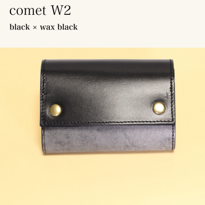 MINCHO-EN-2026-07-30|7826826592411|46753758675099|comet W2|black|wax black 本革財布・革小物 しぜんのしるし