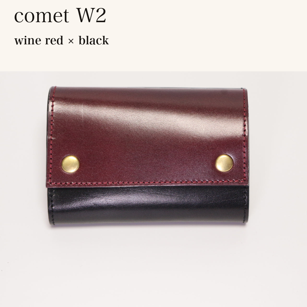 MINCHO-EN-2026-07-30|7826826592411|46753758838939|comet W2|wine red|black 本革財布・革小物 しぜんのしるし