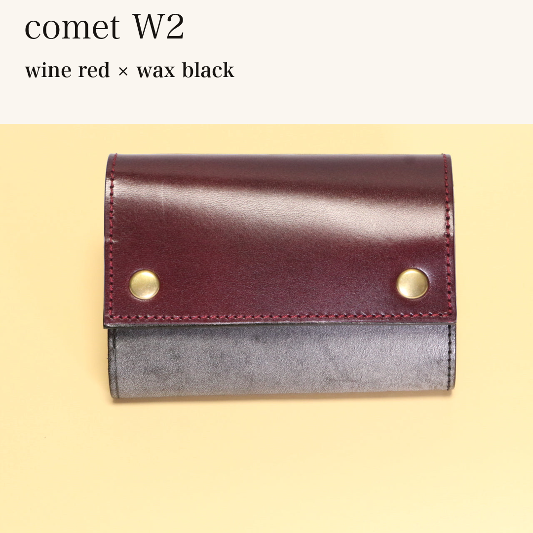 MINCHO-EN-2026-07-30|7826826592411|46753758937243|comet W2|wine red|wax black 本革財布・革小物 しぜんのしるし