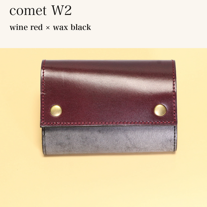 MINCHO-EN-2026-07-30|7826826592411|46753758937243|comet W2|wine red|wax black 本革財布・革小物 しぜんのしるし
