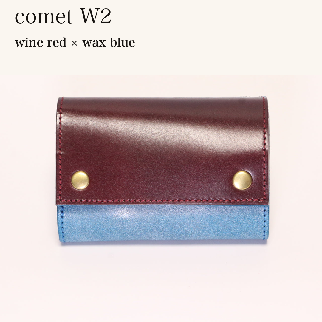 MINCHO-EN-2026-07-30|7826826592411|46753758970011|comet W2|wine red|wax blue 本革財布・革小物 しぜんのしるし