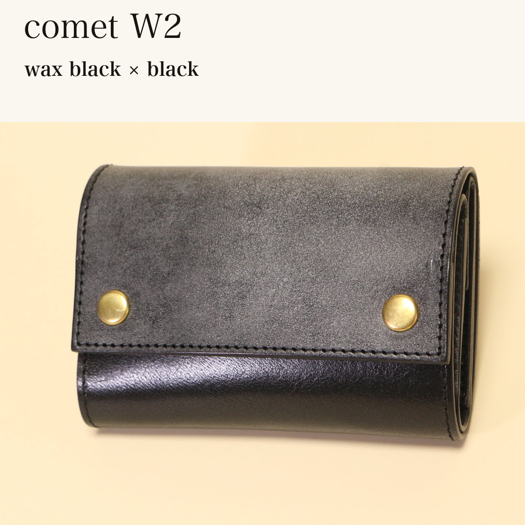 MINCHO-EN-2026-07-30|7826826592411|46753759363227|comet W2|wax black|black 本革財布・革小物 しぜんのしるし