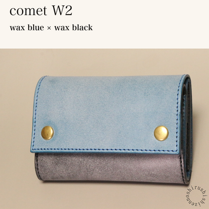 MINCHO-EN-2026-07-30|7826826592411|46753759723675|comet W2|wax blue|wax black 本革財布・革小物 しぜんのしるし