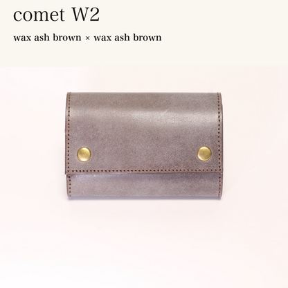 MINCHO-EN-2026-07-30|7826826592411|46753760346267|comet W2|wax ash brown|wax ash brown 本革財布・革小物 しぜんのしるし
