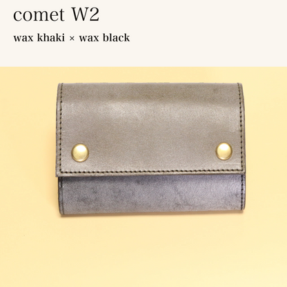 MINCHO-EN-2026-07-30|7826826592411|46753760510107|comet W2|wax khaki|wax black 本革財布・革小物 しぜんのしるし