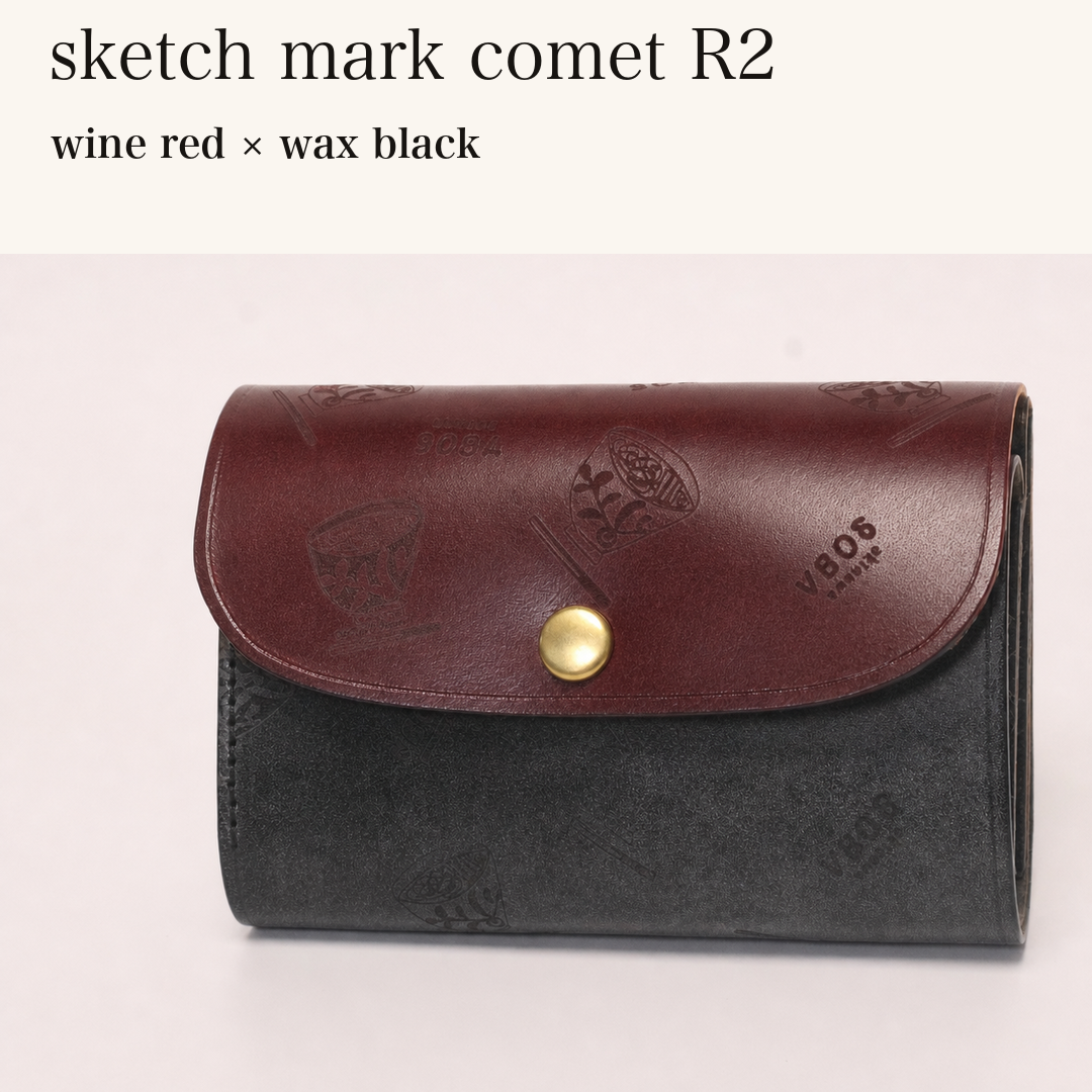 MINCHO-EN-2026-07-30|8511900418203|46753765261467|sketch mark comet R2|wine red|wax black 本革財布・革小物 しぜんのしるし