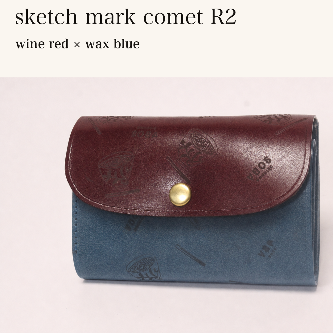 MINCHO-EN-2026-07-30|8511900418203|46753765294235|sketch mark comet R2|wine red|wax blue 本革財布・革小物 しぜんのしるし