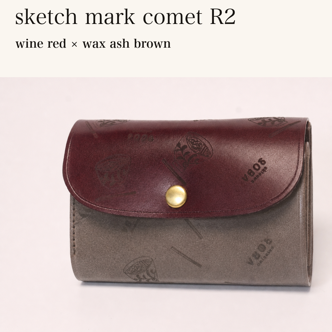 MINCHO-EN-2026-07-30|8511900418203|46753765359771|sketch mark comet R2|wine red|wax ash brown 本革財布・革小物 しぜんのしるし