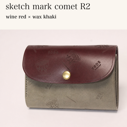 MINCHO-EN-2026-07-30|8511900418203|46753765392539|sketch mark comet R2|wine red|wax khaki 本革財布・革小物 しぜんのしるし