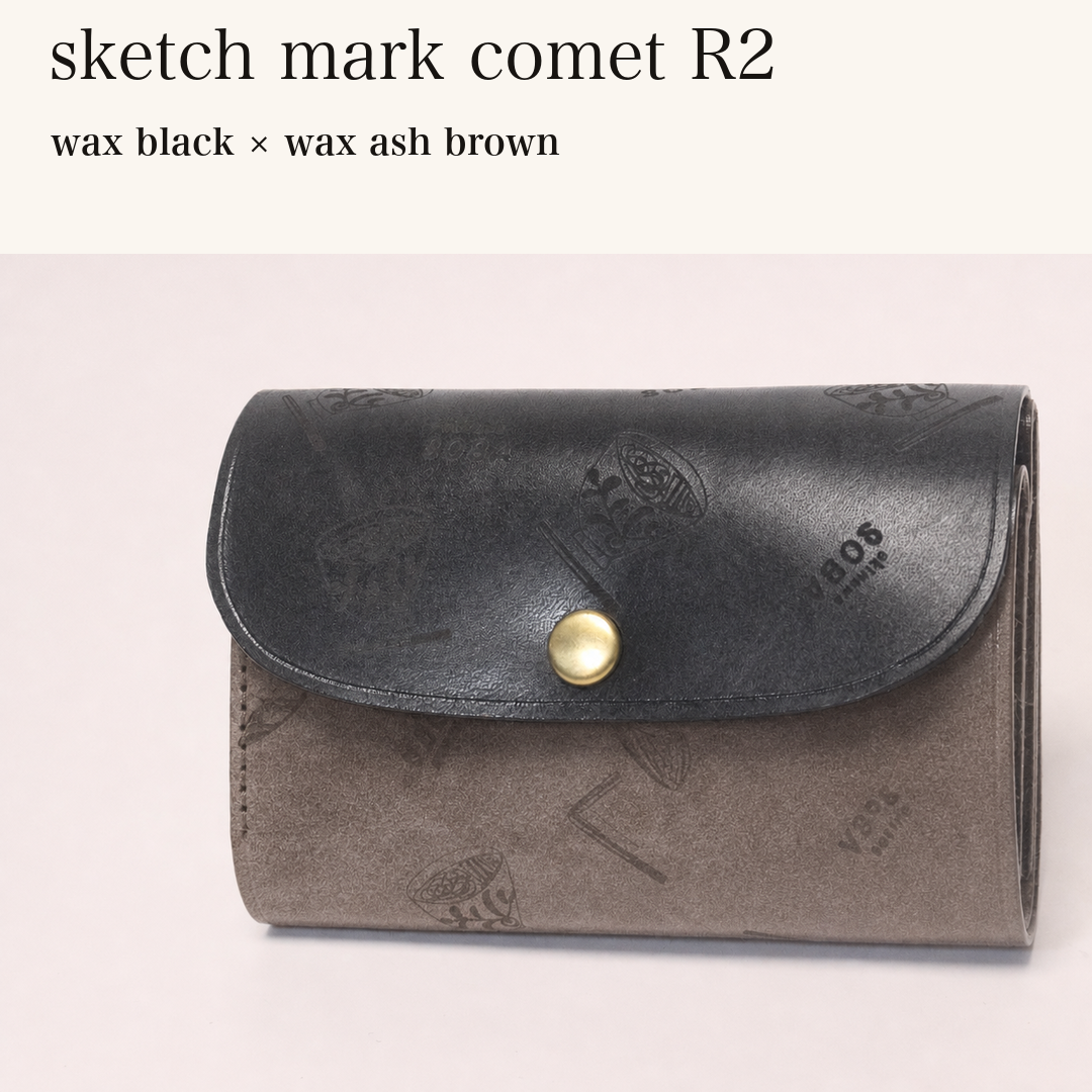 MINCHO-EN-2026-07-30|8511900418203|46753765884059|sketch mark comet R2|wax black|wax ash brown 本革財布・革小物 しぜんのしるし