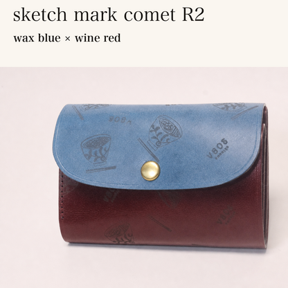 MINCHO-EN-2026-07-30|8511900418203|46753765982363|sketch mark comet R2|wax blue|wine red 本革財布・革小物 しぜんのしるし