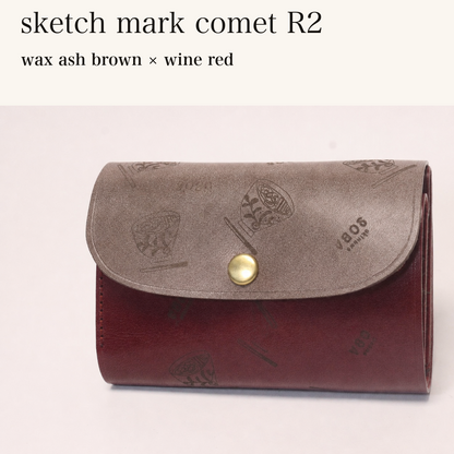 MINCHO-EN-2026-07-30|8511900418203|46753766506651|sketch mark comet R2|wax ash brown|wine red 本革財布・革小物 しぜんのしるし