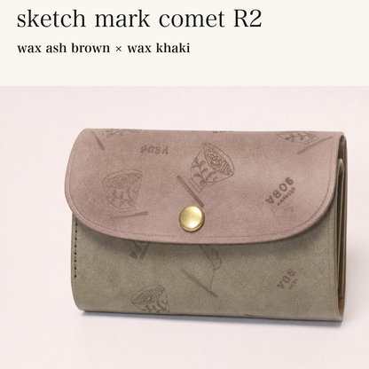 MINCHO-EN-2026-07-30|8511900418203|46753766703259|sketch mark comet R2|wax ash brown|wax khaki 本革財布・革小物 しぜんのしるし
