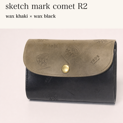 MINCHO-EN-2026-07-30|8511900418203|46753766834331|sketch mark comet R2|wax khaki|wax black 本革財布・革小物 しぜんのしるし