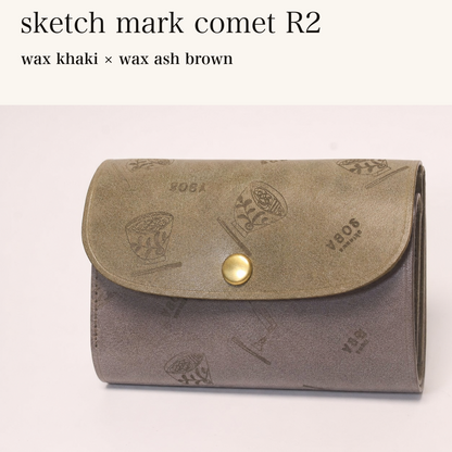 MINCHO-EN-2026-07-30|8511900418203|46753766932635|sketch mark comet R2|wax khaki|wax ash brown 本革財布・革小物 しぜんのしるし