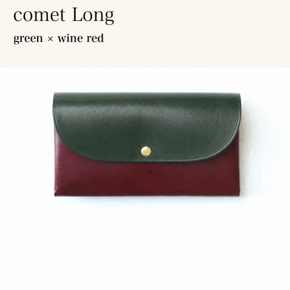 MINCHO-EN-2026-07-30|7330991997083|48377281839259|comet Long|green|wine red 本革財布・革小物 しぜんのしるし