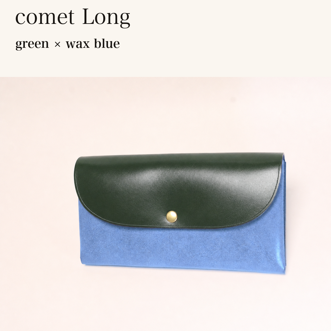 MINCHO-EN-2026-07-30|7330991997083|48377281937563|comet Long|green|wax blue 本革財布・革小物 しぜんのしるし