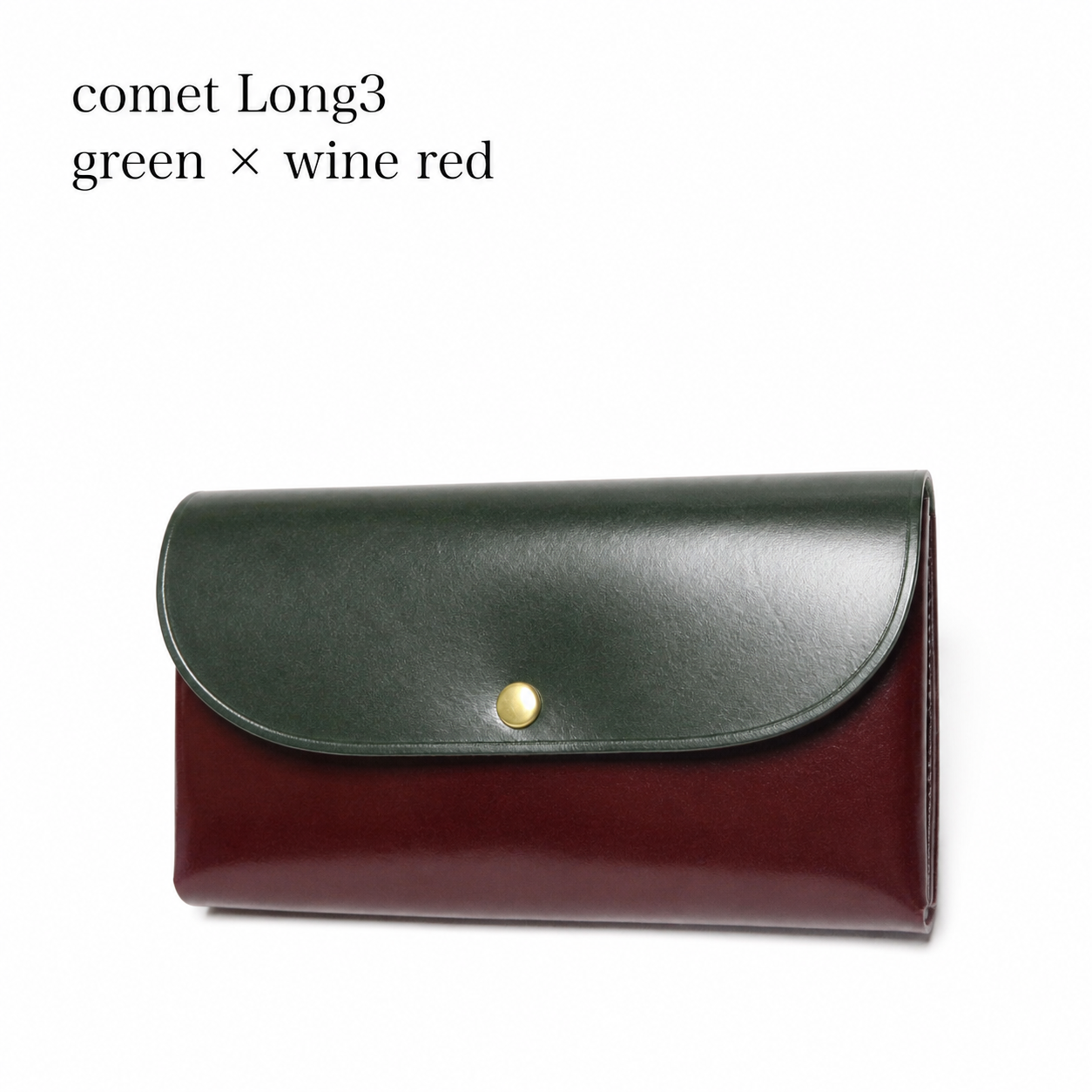 comet Long3 spacious long wallet handmade leather product view