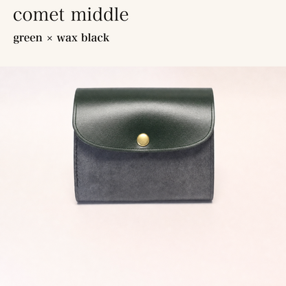 MINCHO-EN-2026-07-30|8438069461147|48377287704731|comet middle|green|wax black 本革財布・革小物 しぜんのしるし
