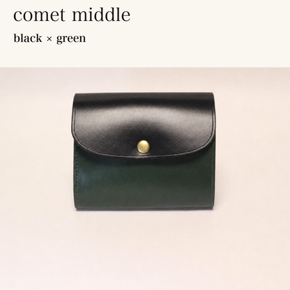 MINCHO-EN-2026-07-30|8438069461147|48377287868571|comet middle|black|green 本革財布・革小物 しぜんのしるし