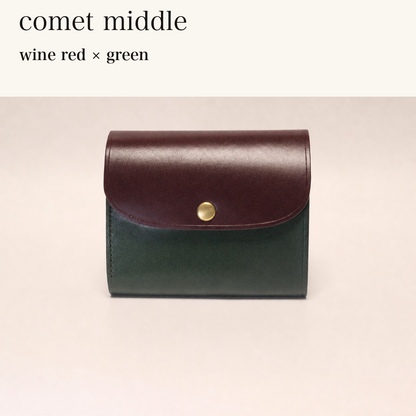 MINCHO-EN-2026-07-30|8438069461147|48377287901339|comet middle|wine red|green 本革財布・革小物 しぜんのしるし