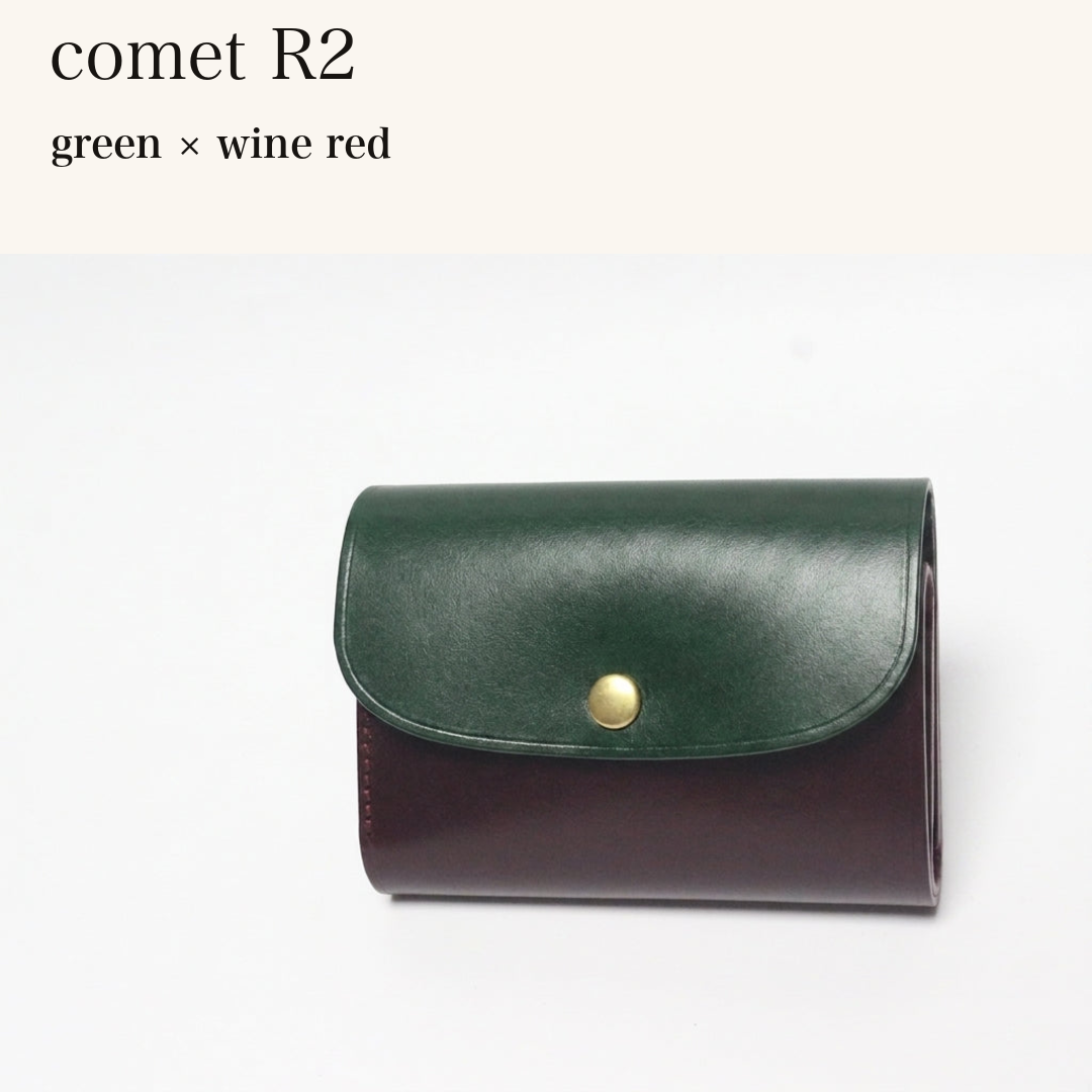 BICOLOR-MINCHO-EN-2026-07-30|7220004880539|48377289212059|comet R2|green|wine red 本革財布・革小物 しぜんのしるし