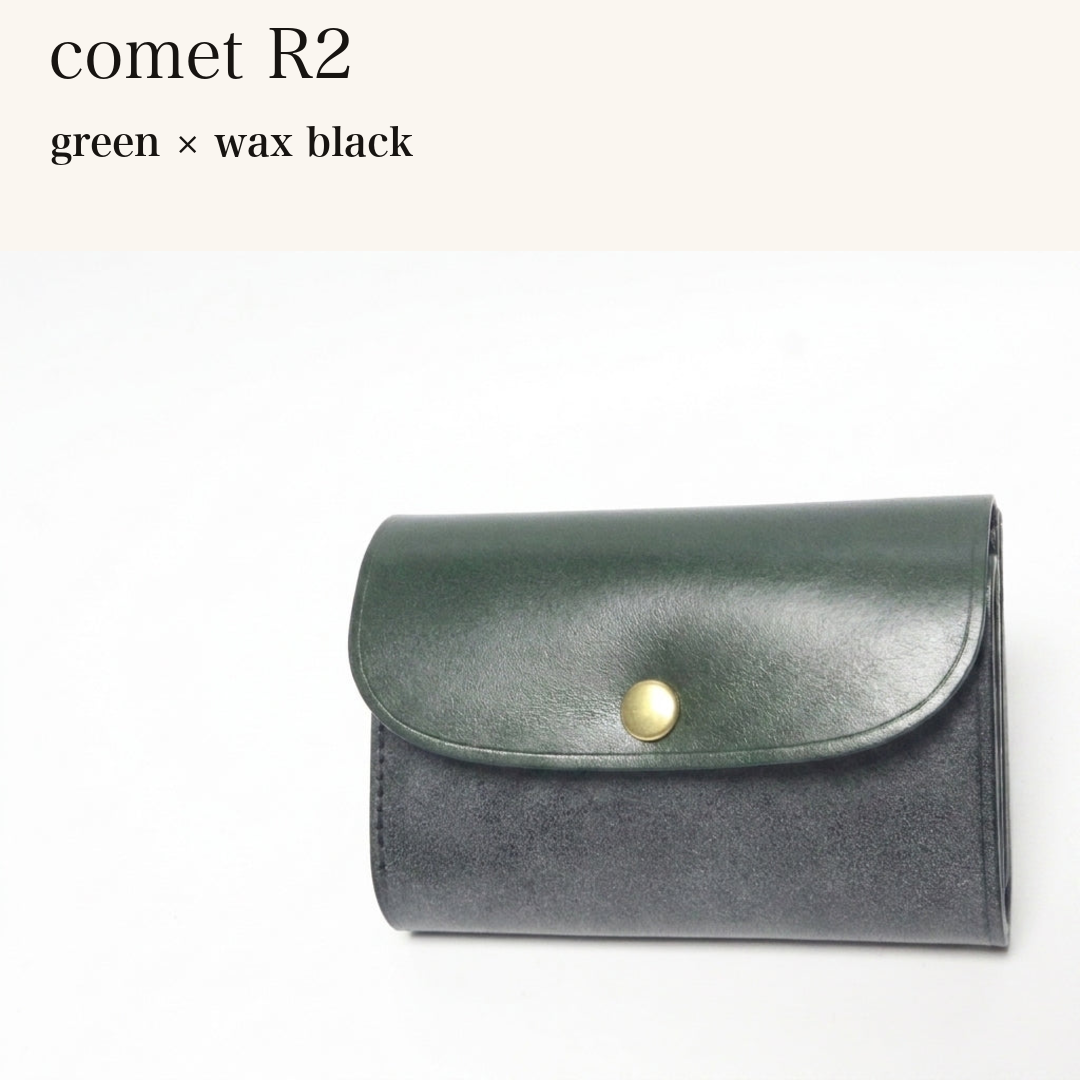 BICOLOR-MINCHO-EN-2026-07-30|7220004880539|48377289244827|comet R2|green|wax black 本革財布・革小物 しぜんのしるし