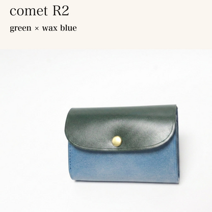 BICOLOR-MINCHO-EN-2026-07-30|7220004880539|48377289310363|comet R2|green|wax blue 本革財布・革小物 しぜんのしるし
