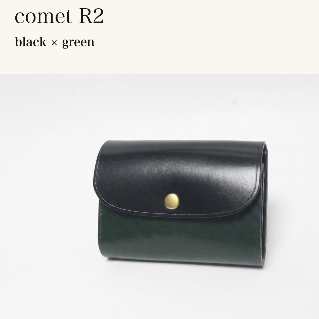 BICOLOR-MINCHO-EN-2026-07-30|7220004880539|48377289408667|comet R2|black|green 本革財布・革小物 しぜんのしるし