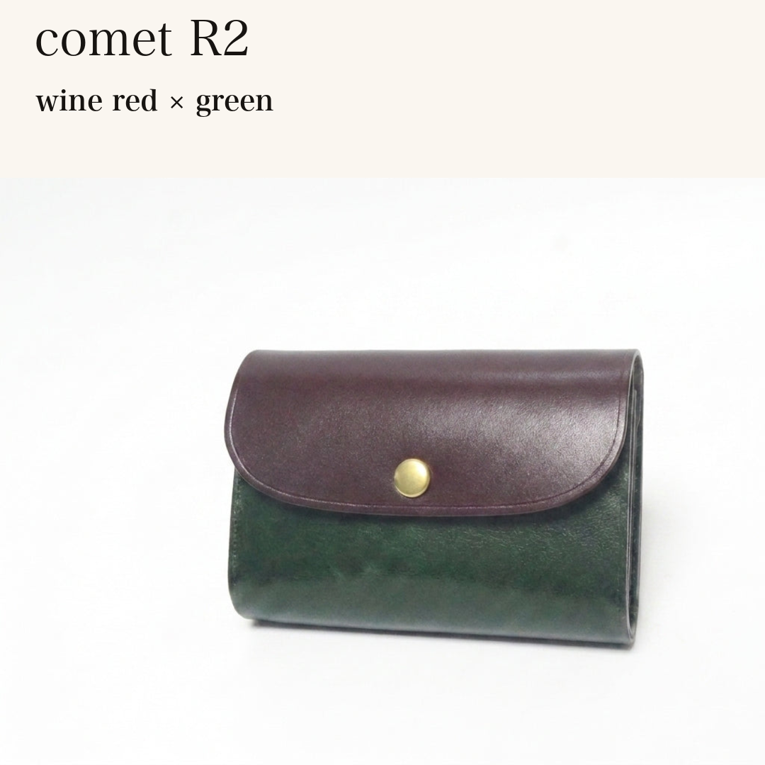 BICOLOR-MINCHO-EN-2026-07-30|7220004880539|48377289441435|comet R2|wine red|green 本革財布・革小物 しぜんのしるし