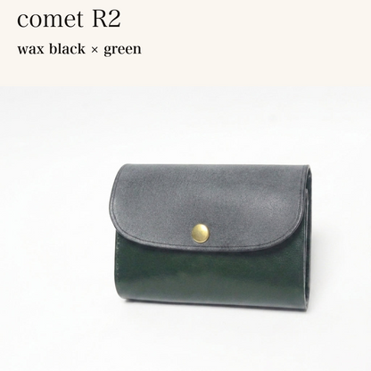 BICOLOR-MINCHO-EN-2026-07-30|7220004880539|48377289474203|comet R2|wax black|green 本革財布・革小物 しぜんのしるし