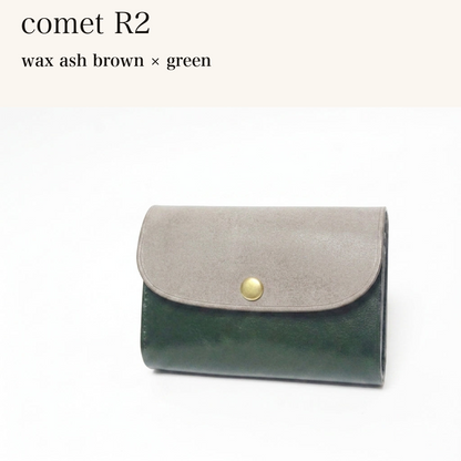 BICOLOR-MINCHO-EN-2026-07-30|7220004880539|48377289506971|comet R2|wax ash brown|green 本革財布・革小物 しぜんのしるし
