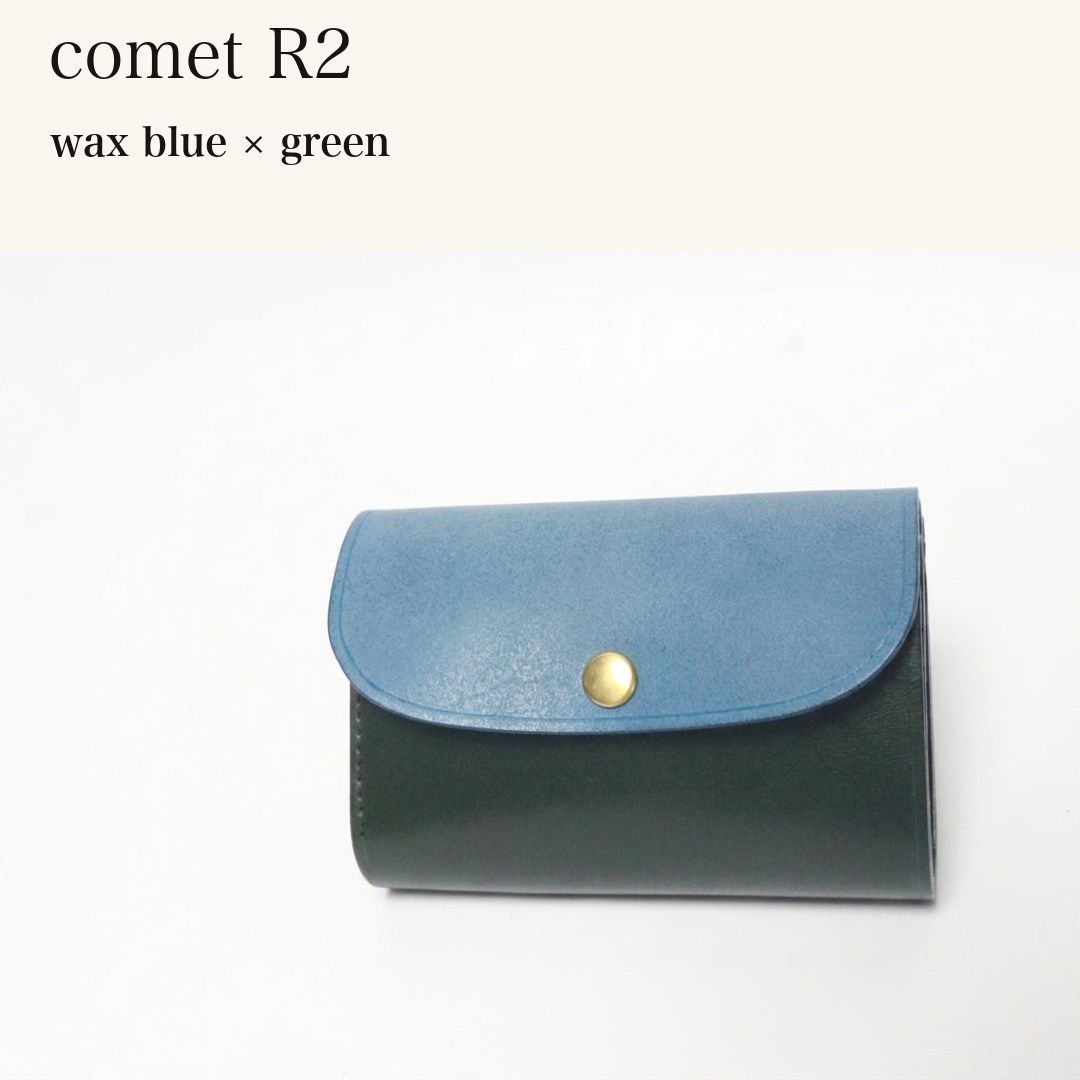 BICOLOR-MINCHO-EN-2026-07-30|7220004880539|48377289539739|comet R2|wax blue|green 本革財布・革小物 しぜんのしるし