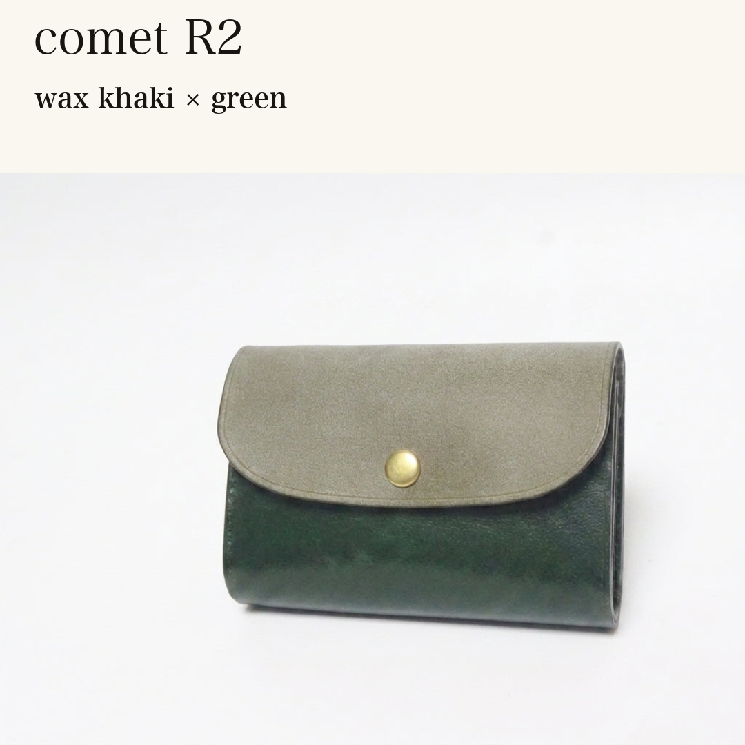 BICOLOR-MINCHO-EN-2026-07-30|7220004880539|48377289572507|comet R2|wax khaki|green 本革財布・革小物 しぜんのしるし
