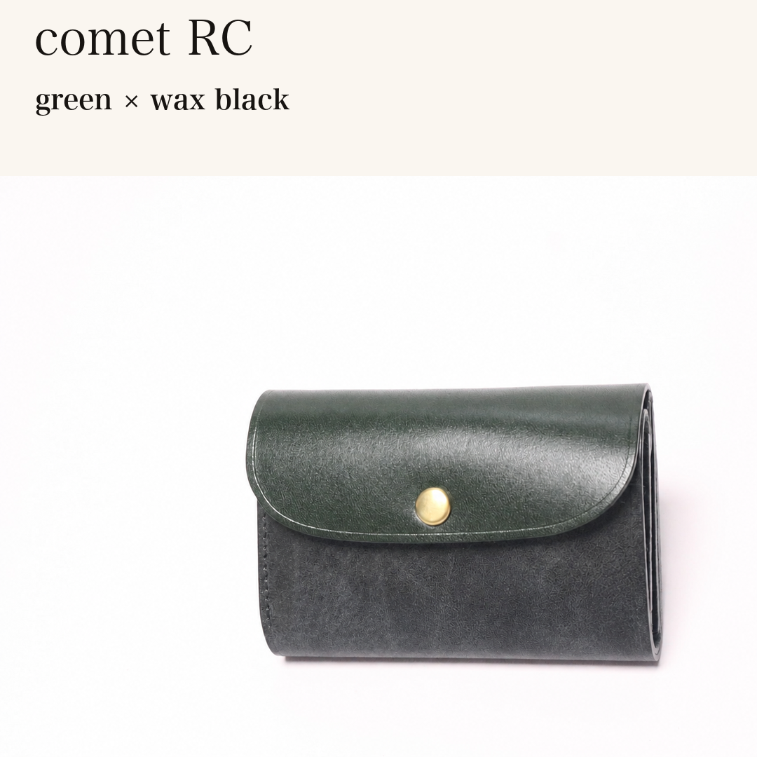MINCHO-EN-2026-07-30|7214802993307|48377289769115|comet RC|green|wax black 本革財布・革小物 しぜんのしるし